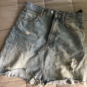 Distressed Zara jean skirt